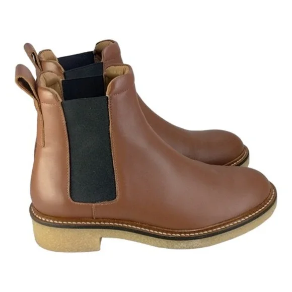 Everlane The Italian Leather Chelsea Boot Tobacco Brown Womens Size 5 - Picture 5 of 8